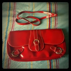 Cherry red shoulder bag